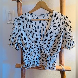 Stradivarius Short Sleeved Cinched Blouse